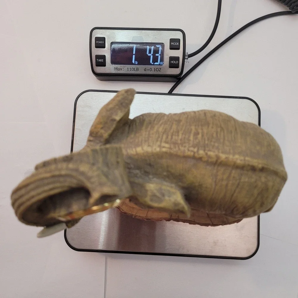 W.F. Elephant Figurine Desk Clock Adult Quartz Wildlife Resin Decor